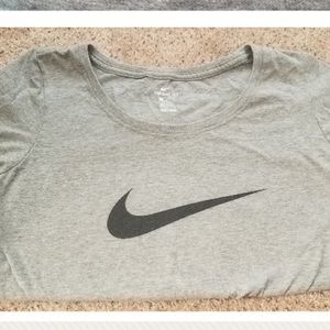 a black and grey nike tee
